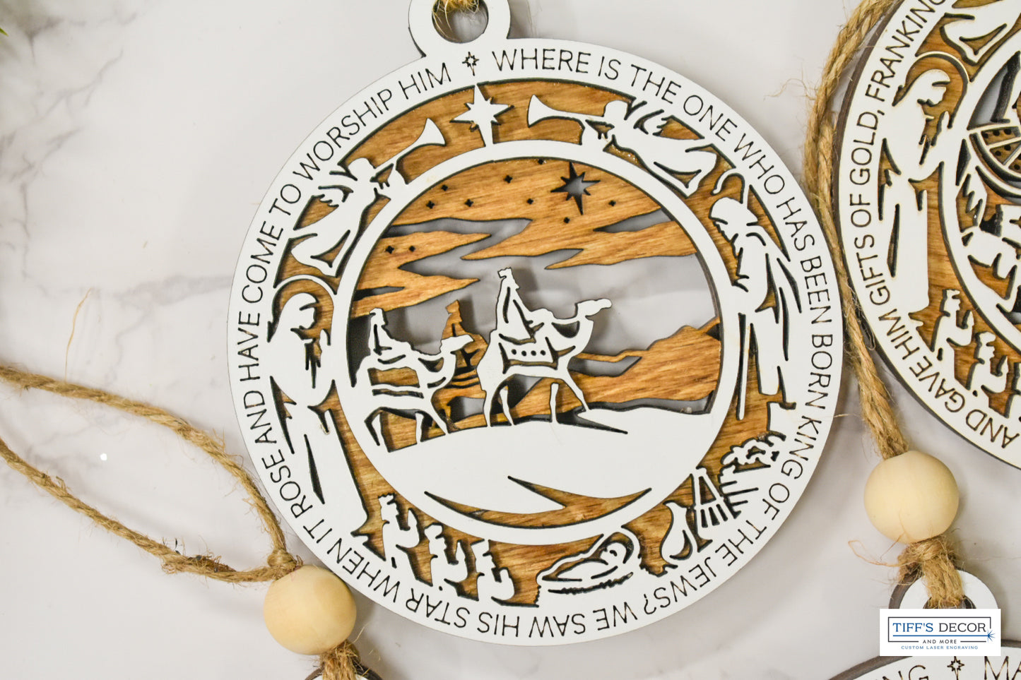 Nativity story ornament set