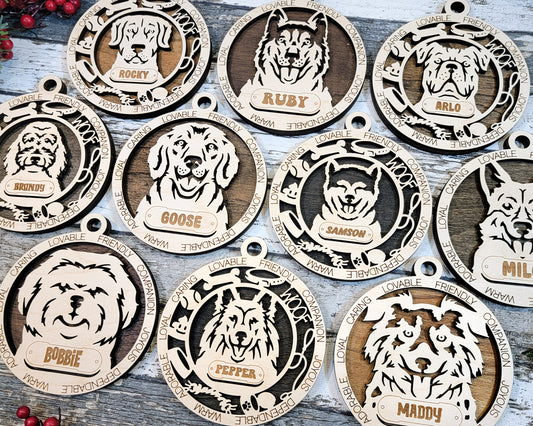 Adorable dog breed ornament or magnet