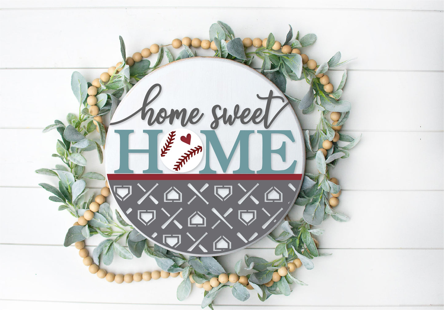 Home sweet home baseball sign