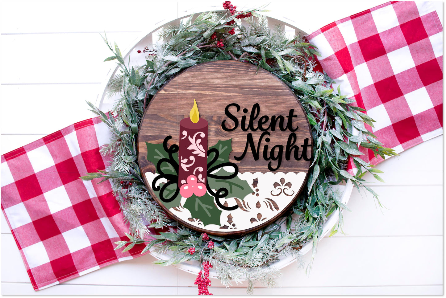 Christmas Candle door sign