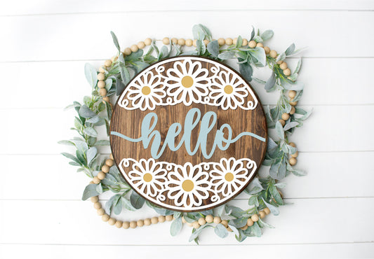 Daisy chain Welcome DIY sign