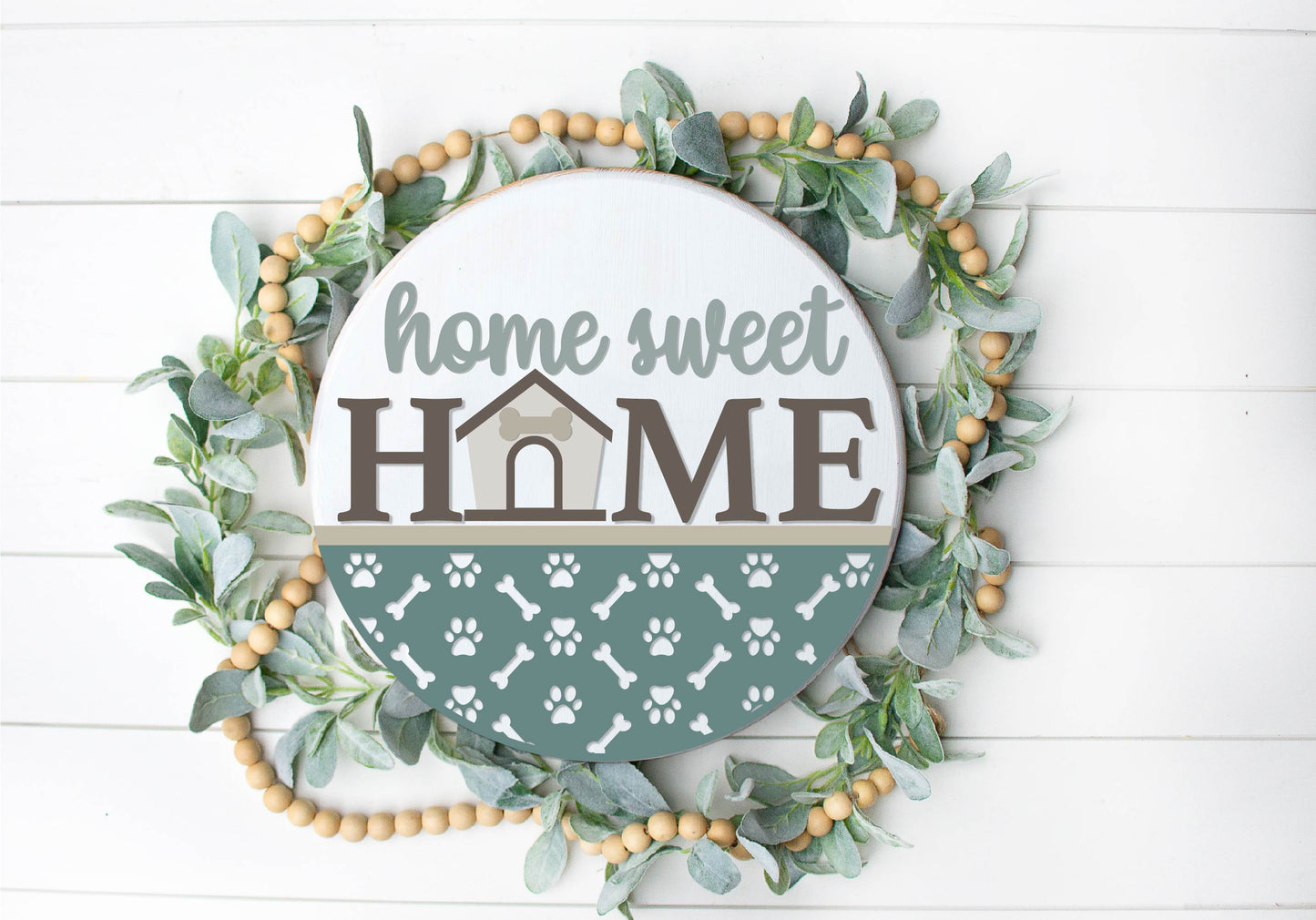 Home sweet home dog house sign