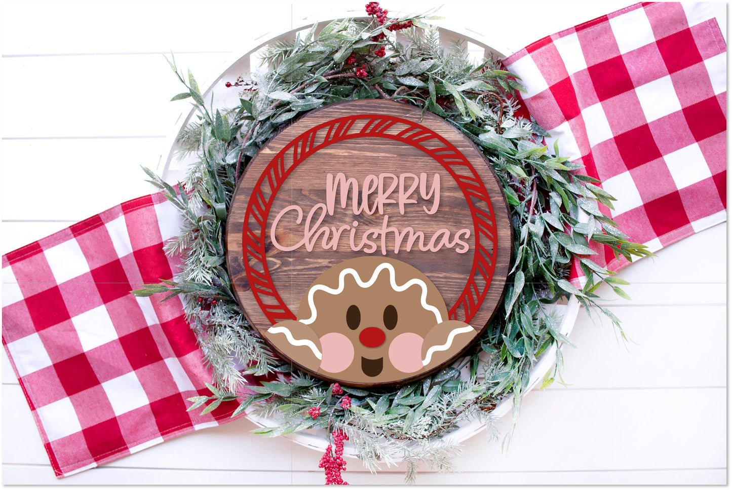 Merry Christmas gingerbread man sign