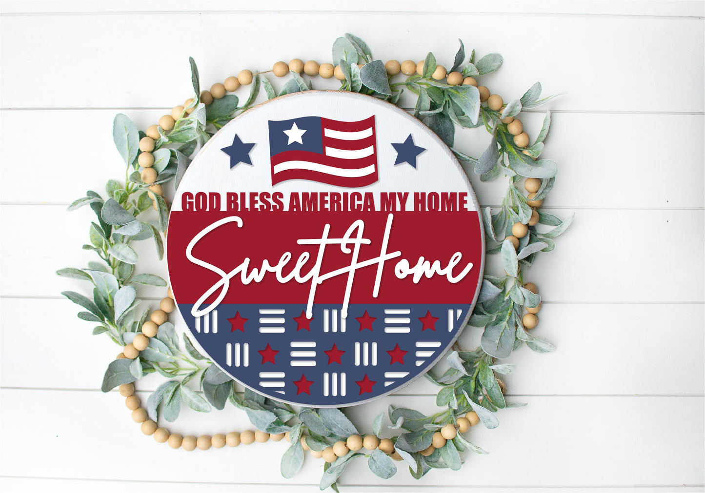 God Bless American Home Sweet Home sign