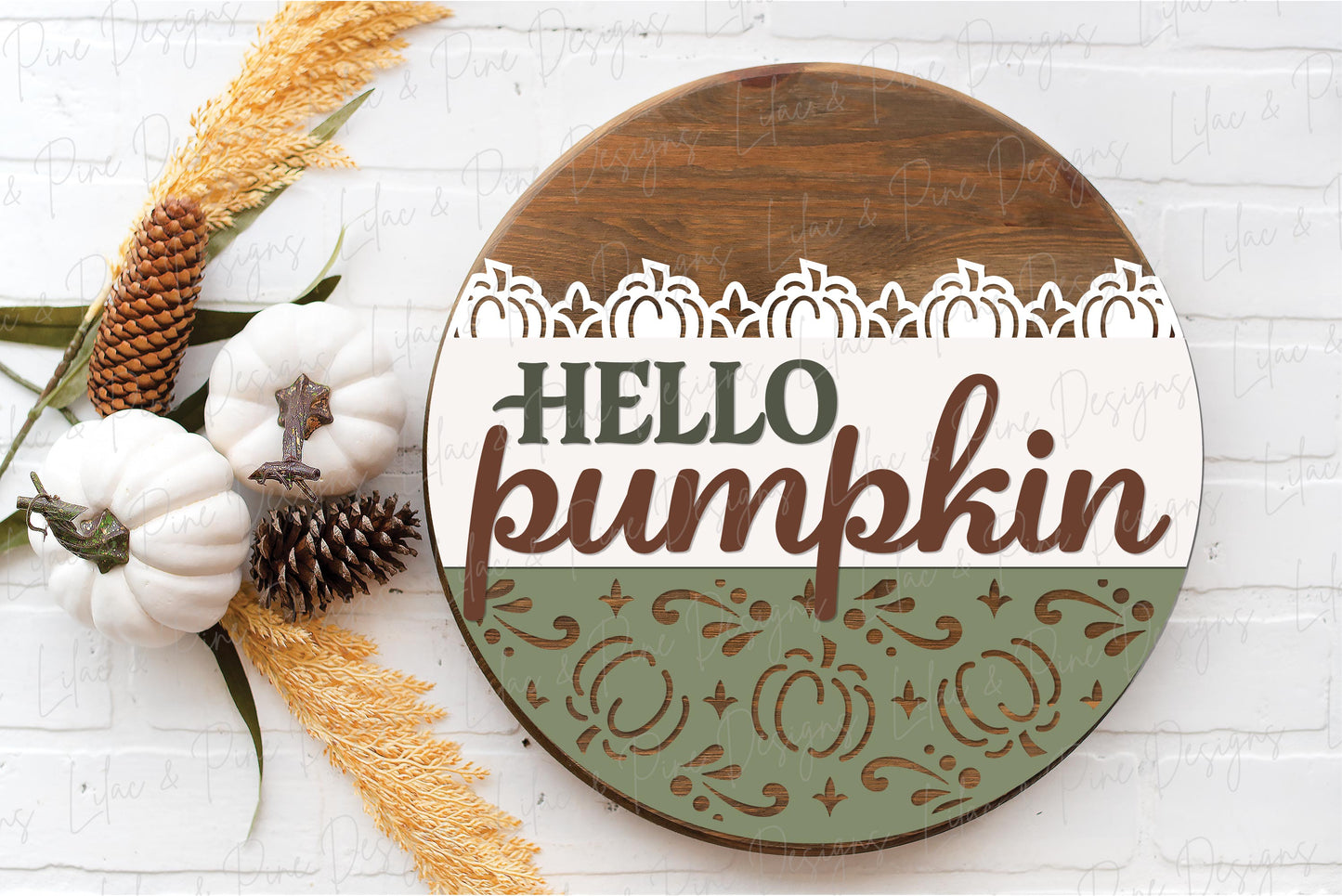 Hello Pumpkin elegant fall DIY sign