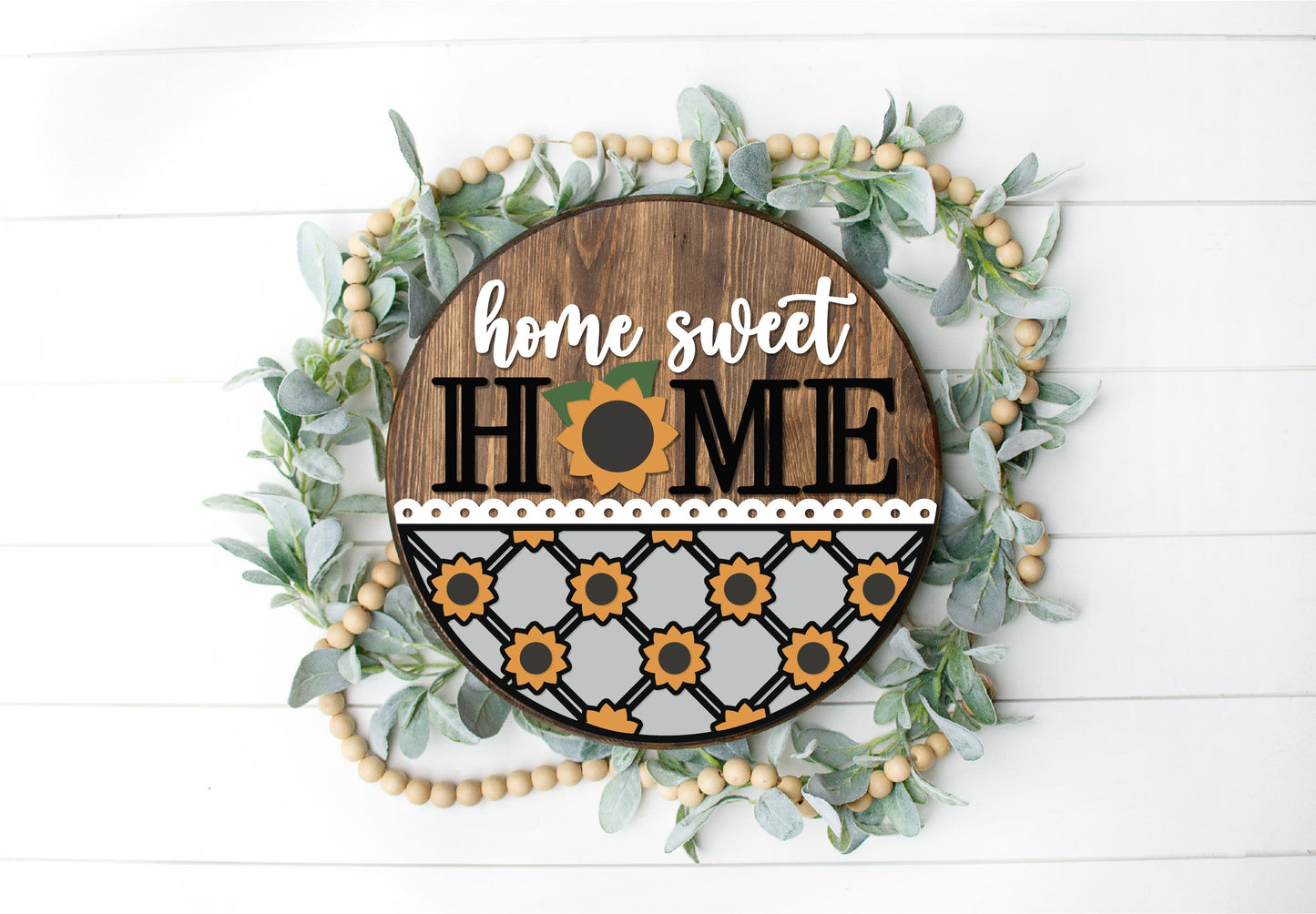 Sunflower Home sweet home DIY sign