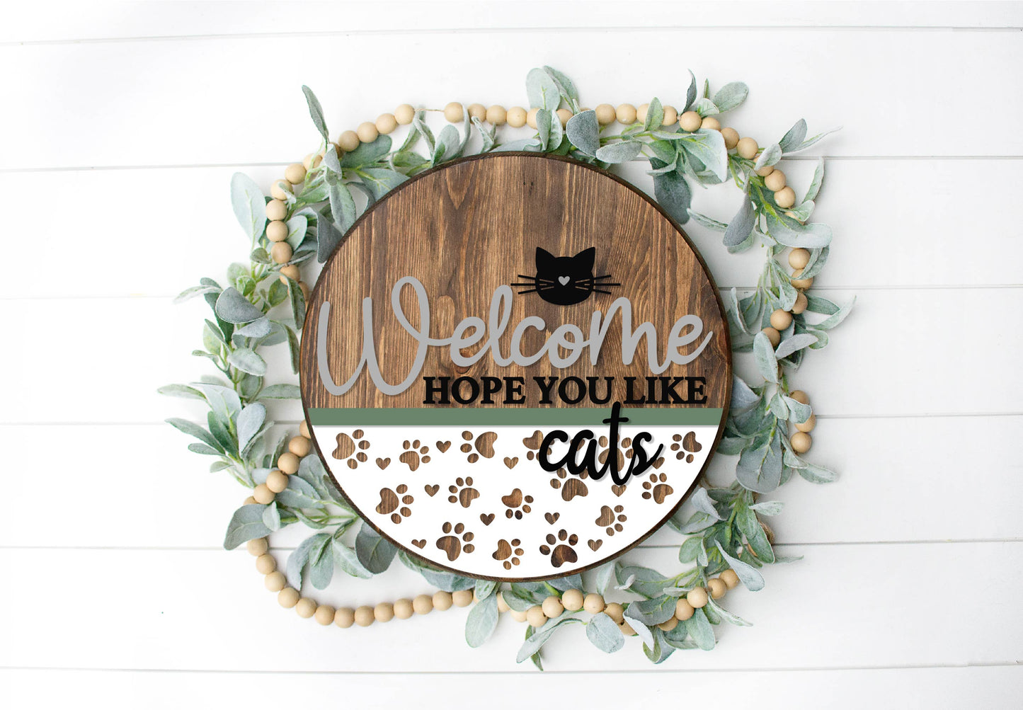 Welcome cats sign