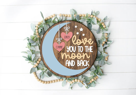 Love you to the moon sign