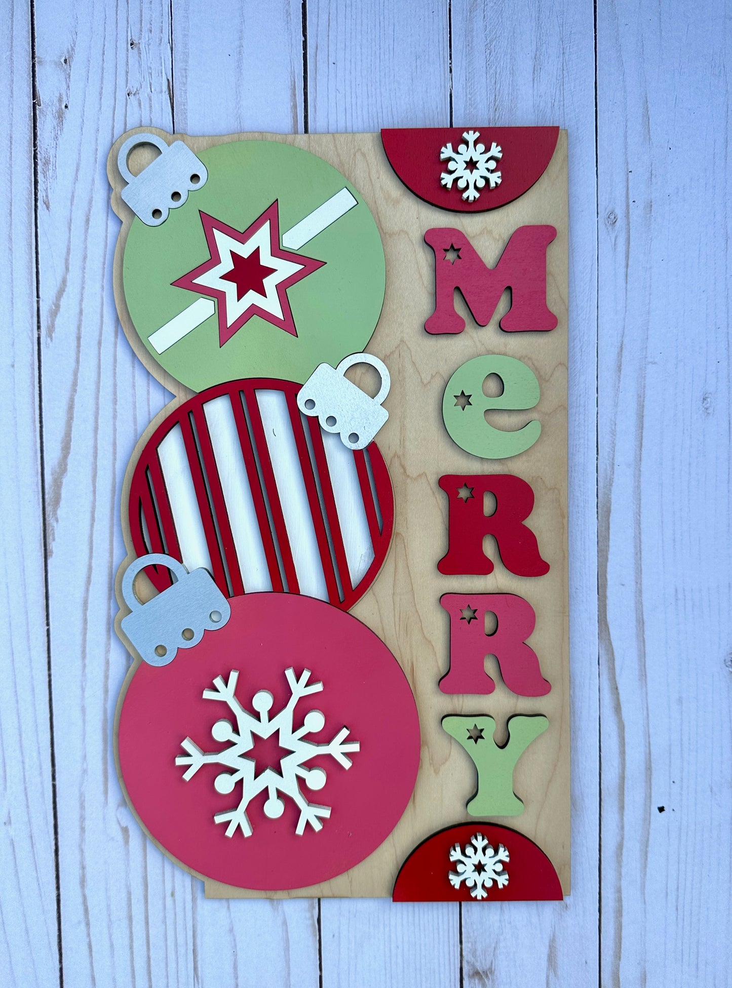 Merry ornament sign