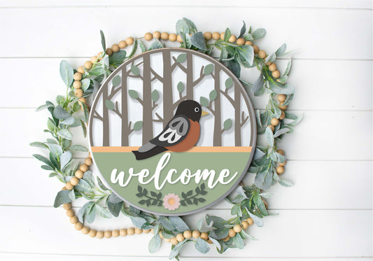 Robin Welcome DIY sign