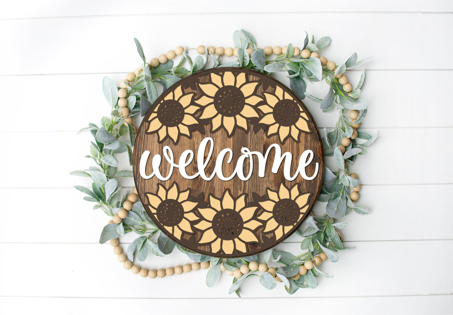 Welcome sunflower DIY sign