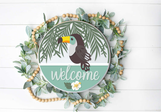 Toucan Welcome DIY sign