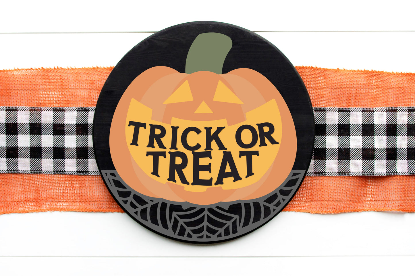 Trick or treat Halloween door sign