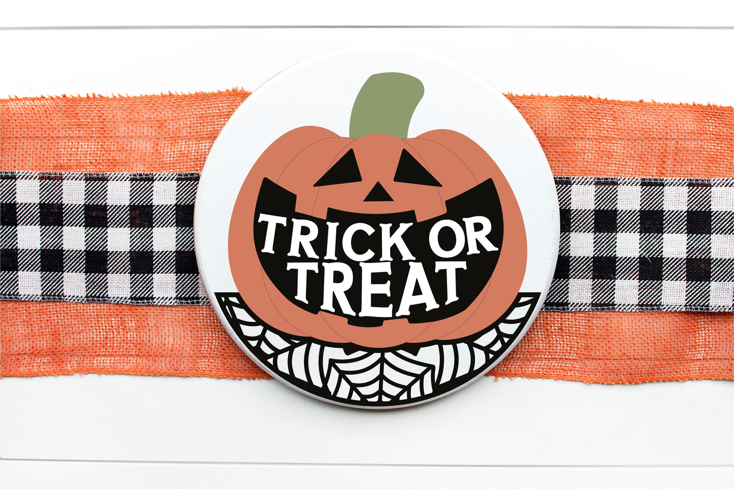 Trick or treat Halloween door sign