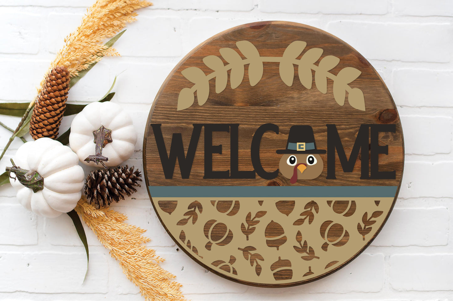 Welcome Thanksgiving Turkey sign