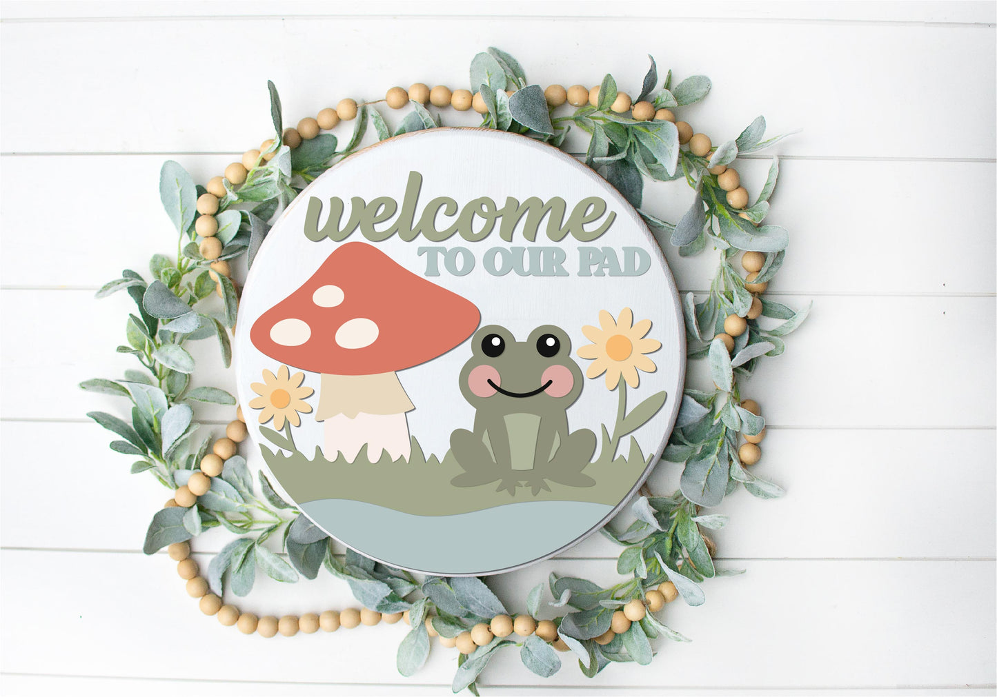 Welcome frog sign