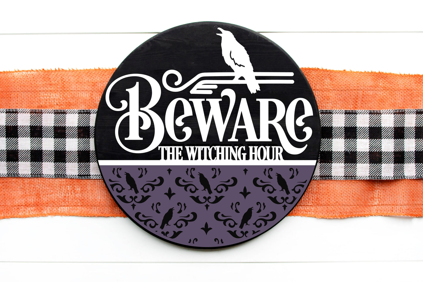 The witching hour Halloween sign