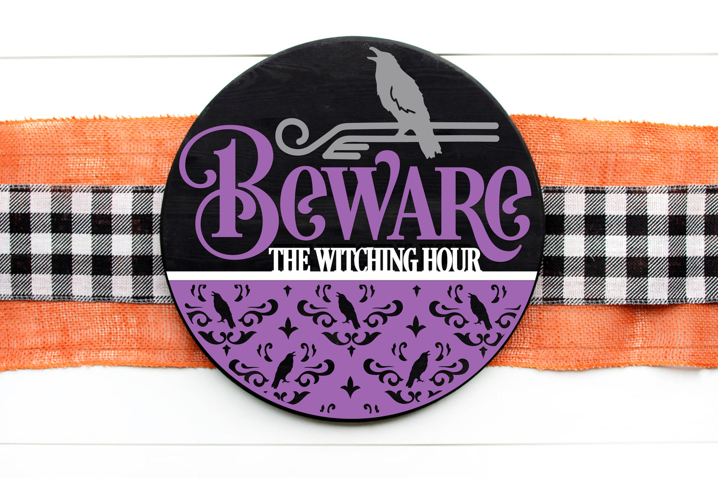 The witching hour Halloween DIY sign