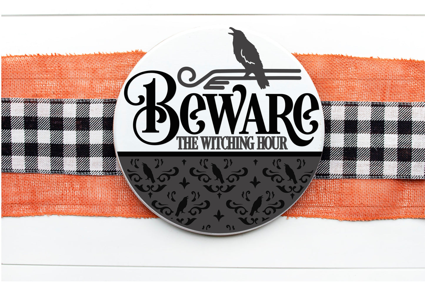 The witching hour Halloween sign