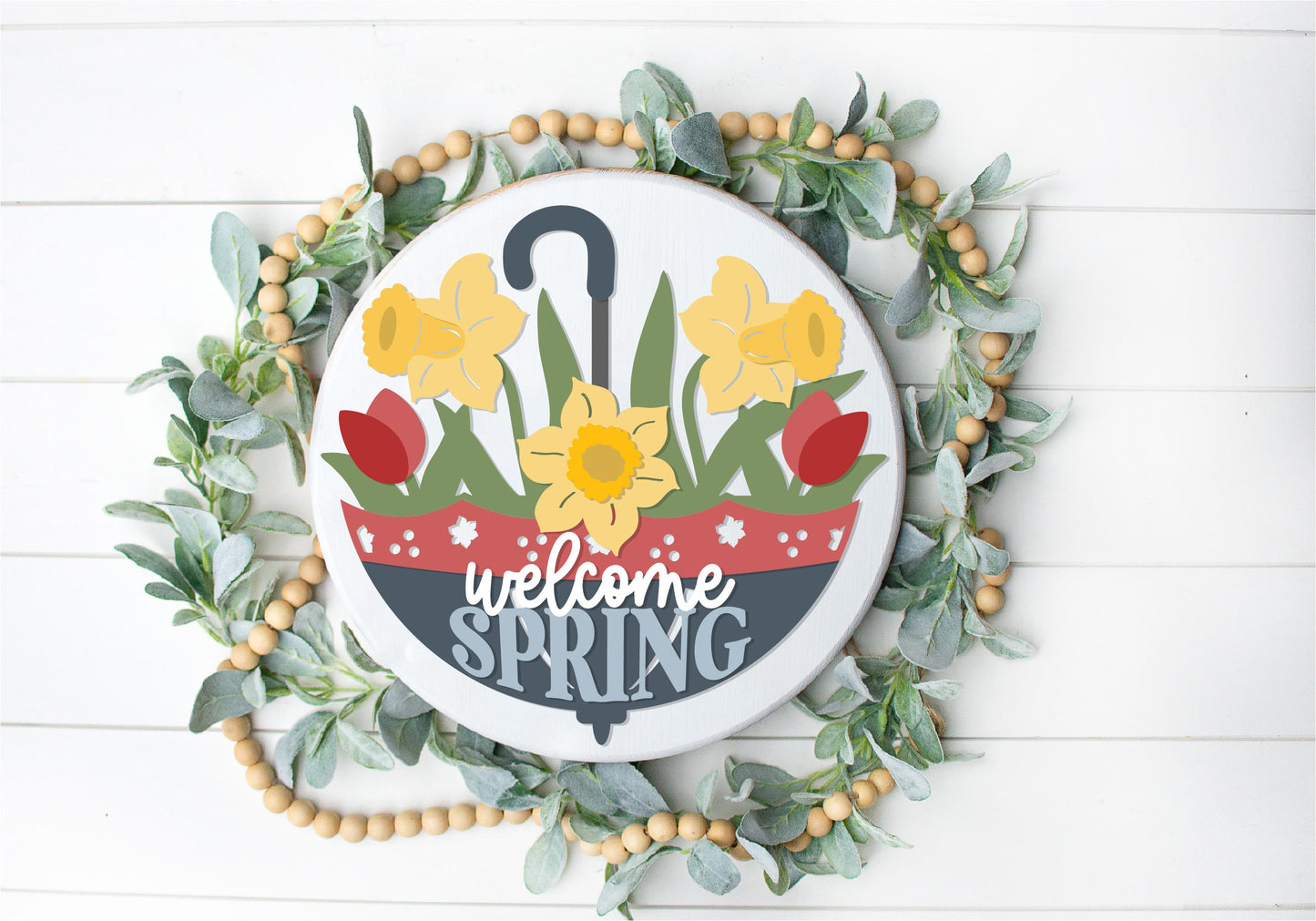 Welcome Spring flower sign