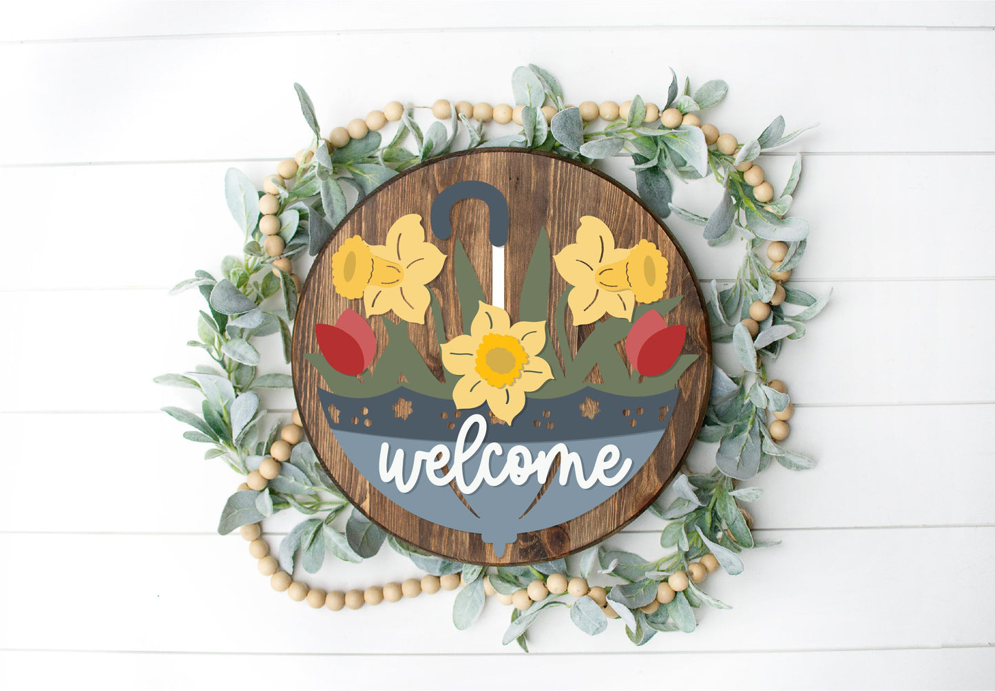 Welcome Spring flower sign