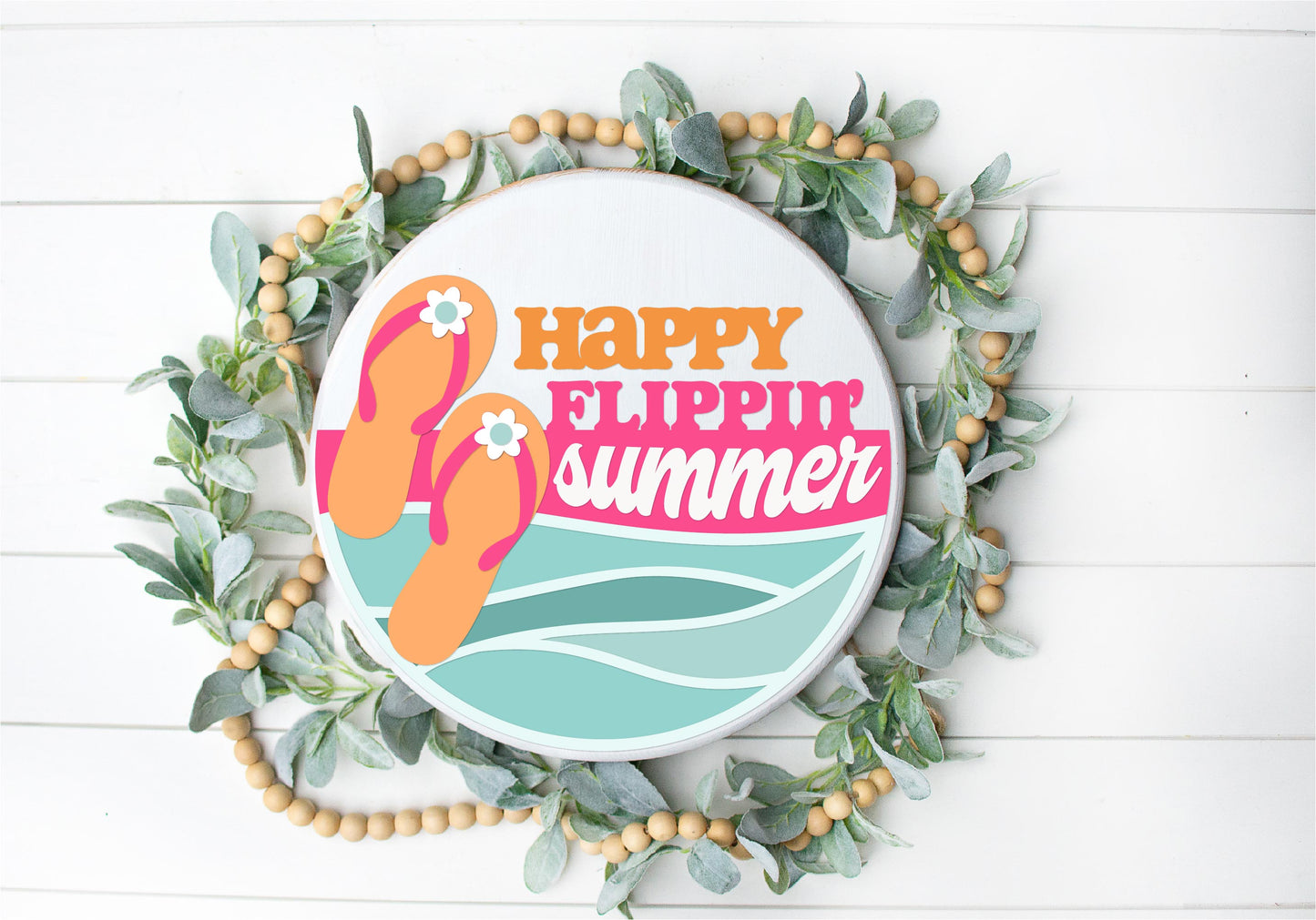 Happy flippin summer flip flop sign
