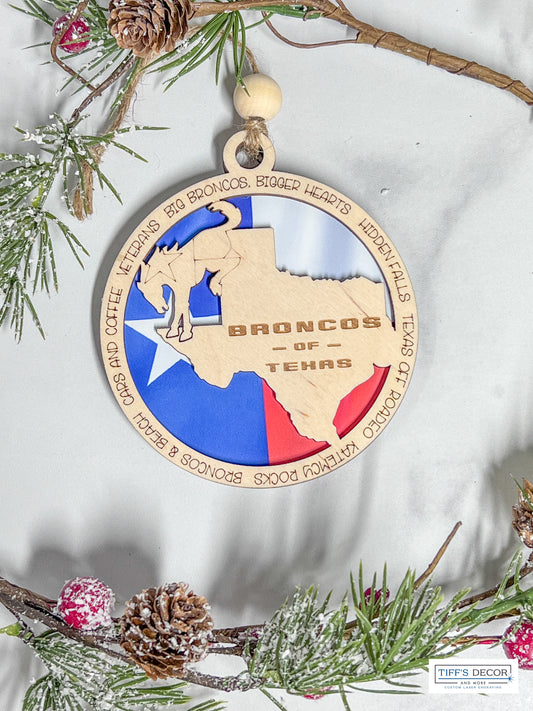Broncos of Texas ornament