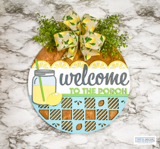 Lemon Welcome summer DIY sign