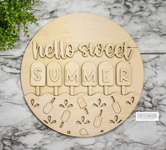 Sweet summer popsicle DIY sign