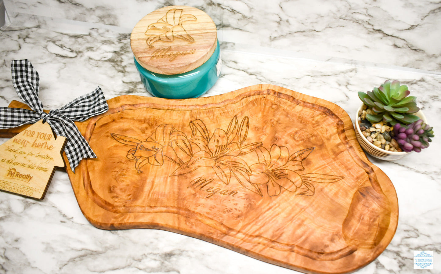 Rectangular Olive wood cutting charcuterie board 12 inch