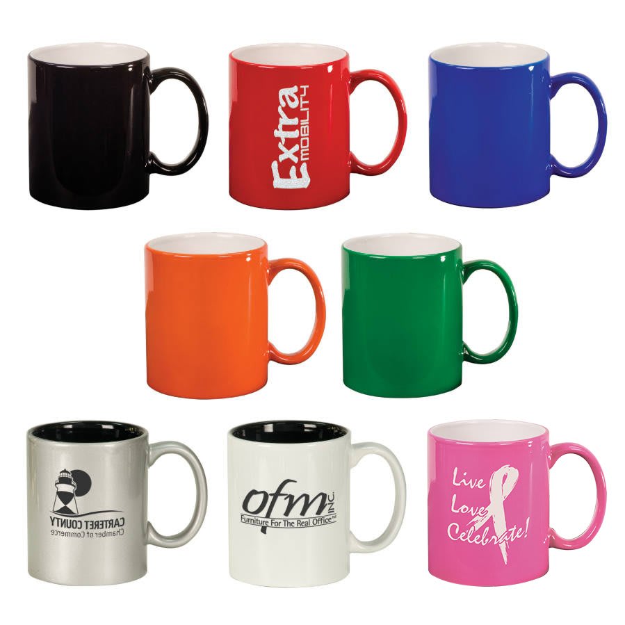 Promotional personalized round ceramic coffee mug