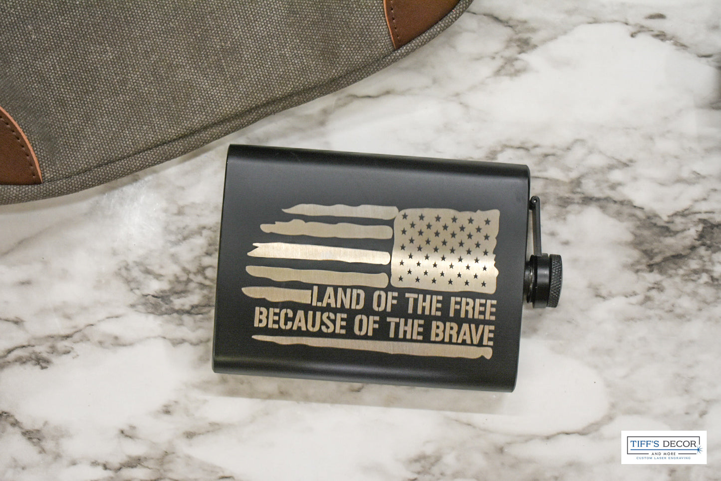 Powder coated stainless steel flask