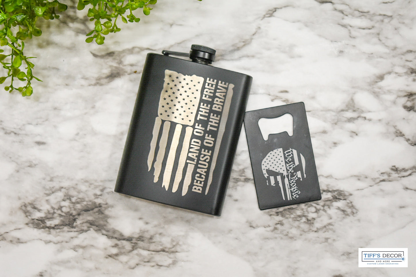 Powder coated stainless steel flask