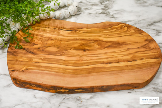 Natural Olive wood 14 inch cutting board