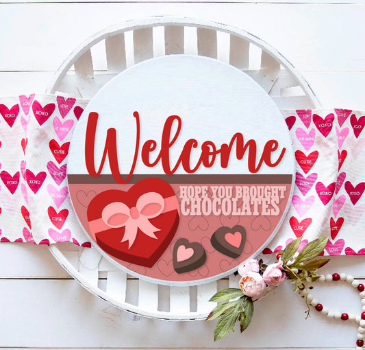 Welcome Valentine door sign