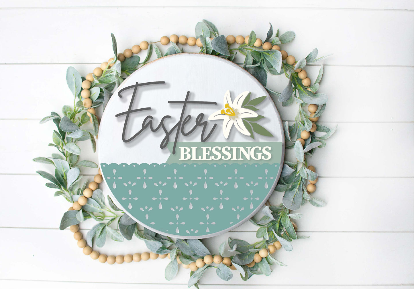 Easter blessing with Lilly sign