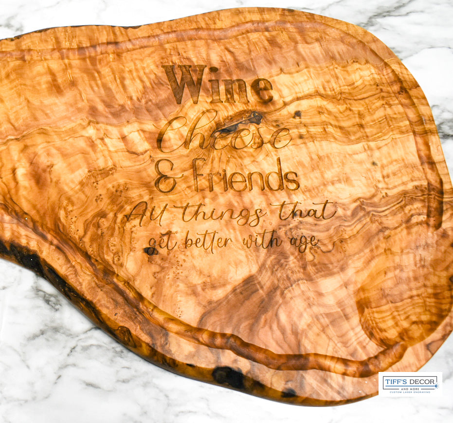 Acacia wood charcuterie cutting board 16 inches