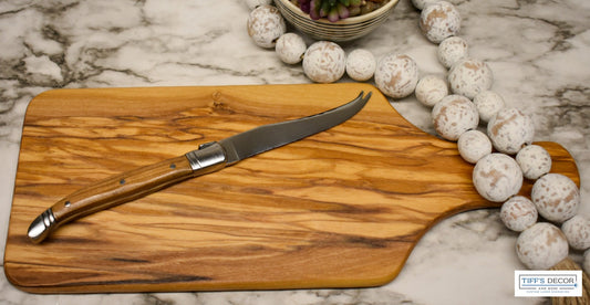 Olive wood cheese charcuterie board