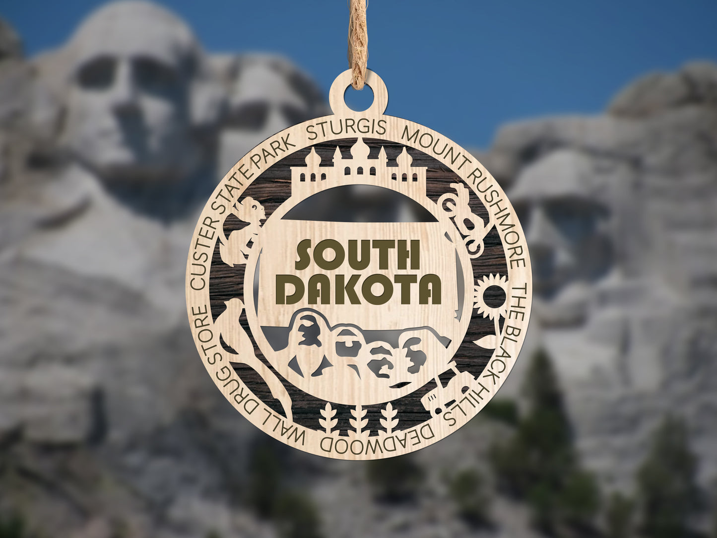 South Dakota ornament