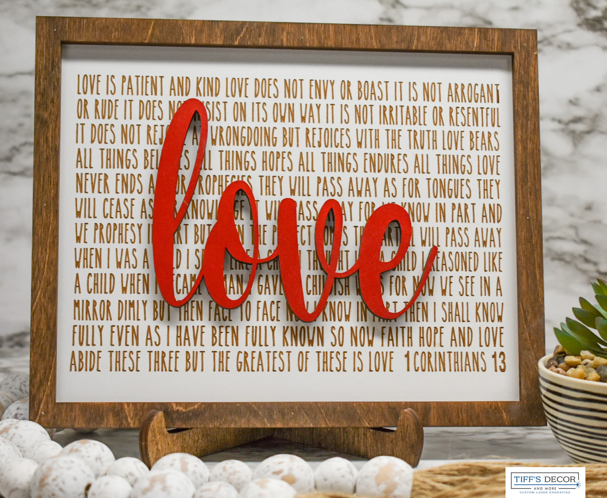 Love sign with handwritten note