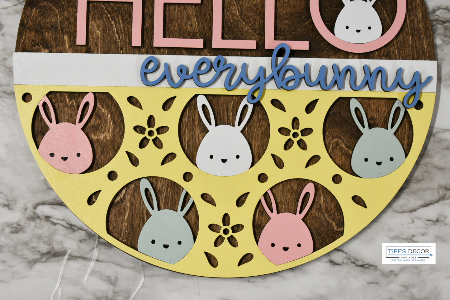 Hello every bunny Easter door sign